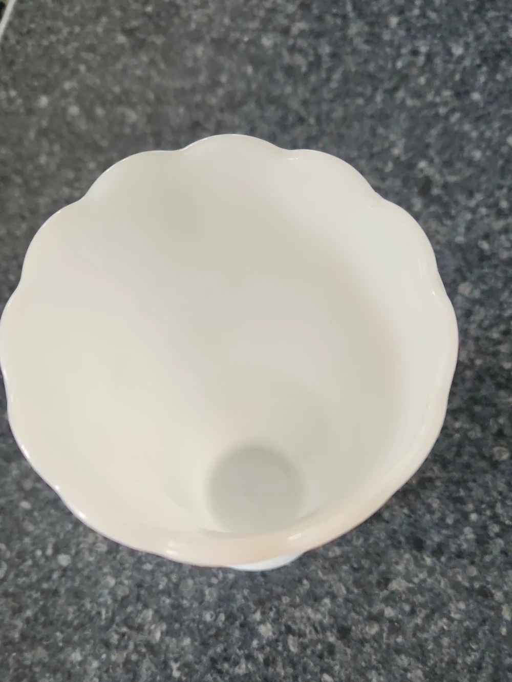 Classic White Scalloped Milk Glass Vase - Home Accents